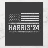 Harris voor President Democraten Verkiezing Amerik Wijn Etiket (Enkel label)