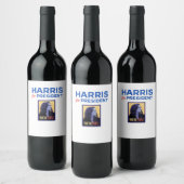 Harris voor President / Kamala Harris voor Preside Wijn Etiket (Flessen)