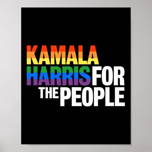 Harris voor President LGBT Gay Pride Rainbow Poster (Voorkant)