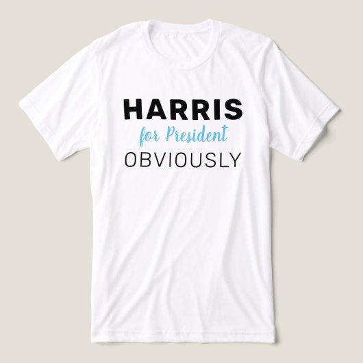 Harris voor President natuurlijk 2024 Tri-Blend Shirt (Design voorkant)