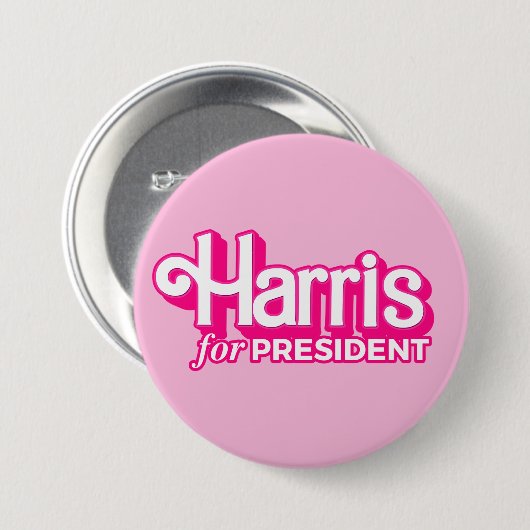 Harris voor President Pink Style Ronde Button 7,6 Cm (Voorkant /achterkant)