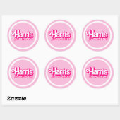 Harris voor President Pink Style Ronde Sticker (Vel)