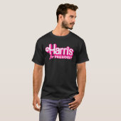 Harris voor President Pink Style T-shirt (Voorkant volledig)