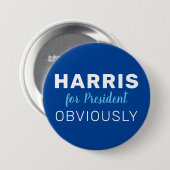Harris voor President uiteraard 2024 teken Ronde Button 7,6 Cm (Voorkant /achterkant)