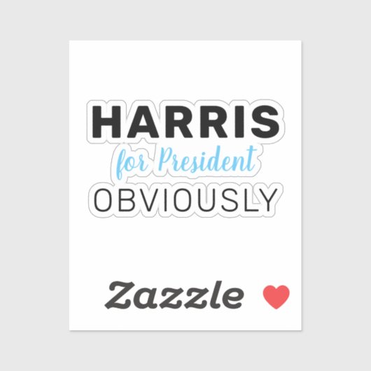 Harris voor President uiteraard 2024 teken Sticker (Vel)