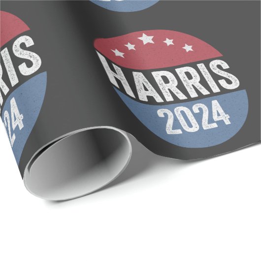 Harris voor President Verkiezingsdemocraten Amerik Cadeaupapier (Rol Hoek)