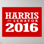 HARRIS VOOR SENATOR 2016 POSTER (Voorkant)