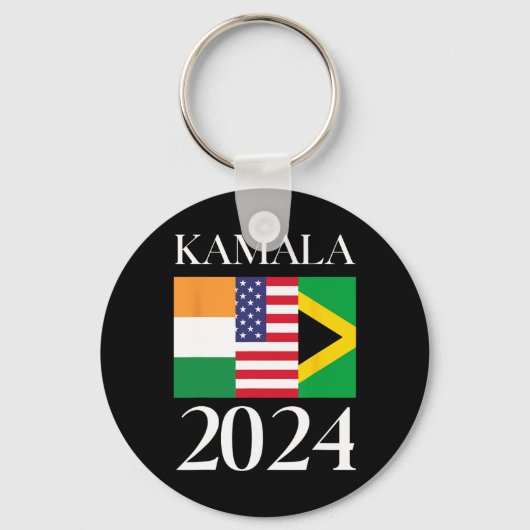 Harris Vote 2024 India Amerikaanse Jamaicaanse Vla Sleutelhanger (Voorkant)