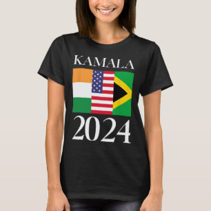 Harris Vote 2024 India Amerikaanse Jamaicaanse Vla T-shirt