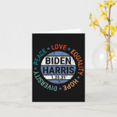 Harris Vrede Liefde Gelijkheid Hoop Diversiteit Ja Kaart (Gele Bloem)