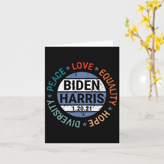 Harris Vrede Liefde Gelijkheid Hoop Diversiteit Ja Kaart (Gele Bloem)