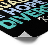 Harris Vrede Liefde Gelijkheid Hoop Diversiteit Re Poster (Hoek)