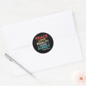 Harris Vrede Liefde Gelijkheid Hoop Diversiteit Re Ronde Sticker (Envelop)