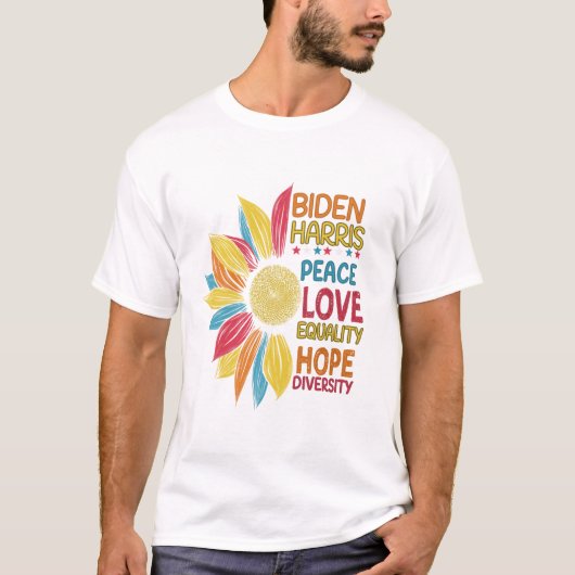 Harris Vrede Liefde Gelijkheid T-shirt (Voorkant)