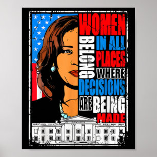 Harris vrouwen behoren op de plaats waar de beslis poster