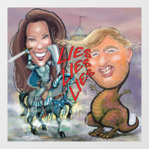 Harris vs Trump Raamsticker