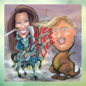 Harris vs Trump Raamsticker (Vel 3)