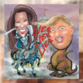 Harris vs Trump Raamsticker (Vel 2)