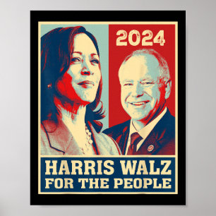 Harris W 2024 voor de Democraten stemmen Kamala Poster