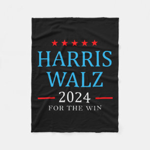 Harris W 2024 voor de Win Kamala-campagne Fleece Deken