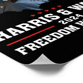 Harris W 2024 Vrijheid Hoop Eenheid Politieke Kama Poster (Hoek)