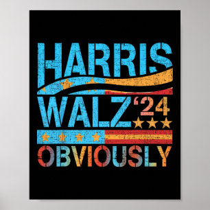 Harris W natuurlijk! Harris Waltz 2024 Verkiezinge Poster