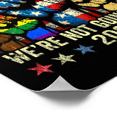 Harris W voor President 2024 We gaan niet terug Poster (Hoek)