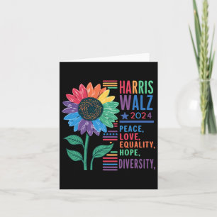 Harris W Vrede Liefde Gelijkheid Hoop Diversiteit Kaart