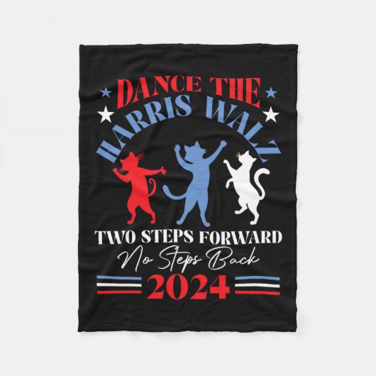 Harris Waltz 2024 Cat Lady Dance 2 Steps Forward N Fleece Deken (Voorkant)
