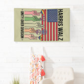 Harris Waltz 2024 Eénheid Boven Verdeeldheid Spandoek (Insitu)