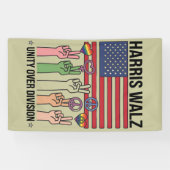 Harris Waltz 2024 Eénheid Boven Verdeeldheid Spandoek (Horizontaal)