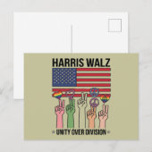 Harris Waltz 2024 Eenheid over Divisie Briefkaart (Voorkant / Achterkant)
