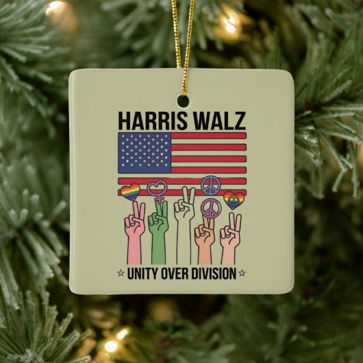 Harris Waltz 2024 Eenheid over Divisie Keramisch Ornament (Boom)