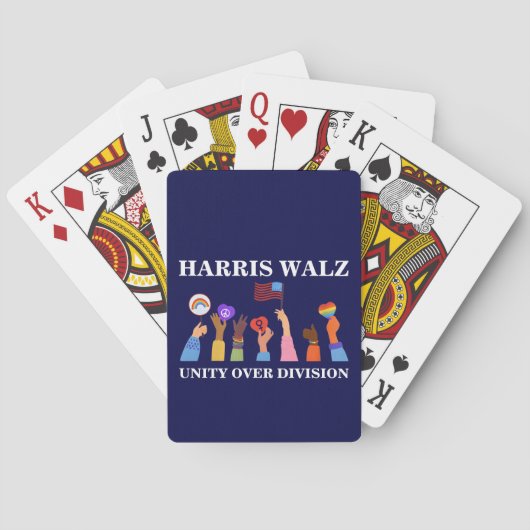 Harris Waltz 2024 Eenheid over Divisie Pokerkaarten (Achterkant)