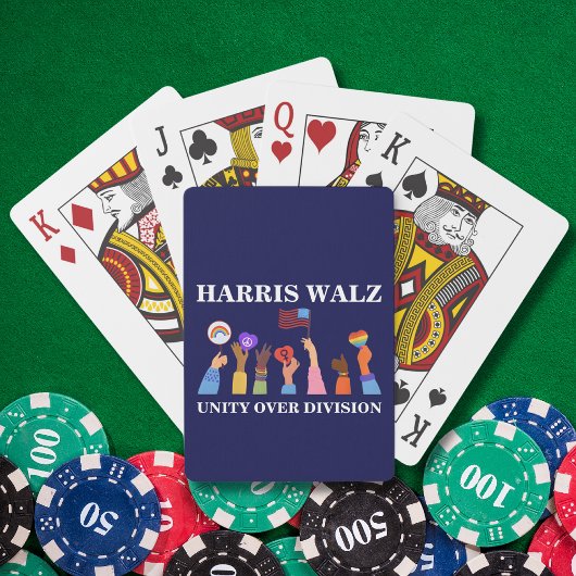 Harris Waltz 2024 Eenheid over Divisie Pokerkaarten