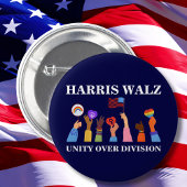 Harris Waltz 2024 Eenheid over Divisie Ronde Button 5,7 Cm