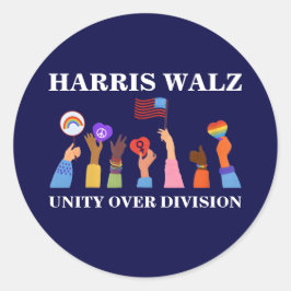 Harris Waltz 2024 Eenheid over Divisie Ronde Sticker