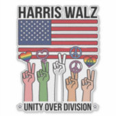Harris Waltz 2024 Eenheid over Divisie Sticker (Voorkant)