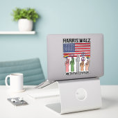 Harris Waltz 2024 Eenheid over Divisie Sticker (Laptop op bureau)