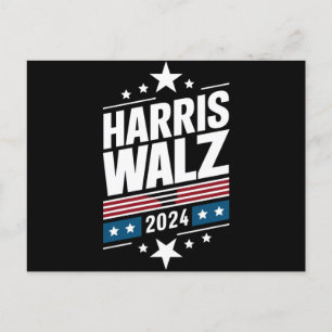 Harris Waltz 2024 Kamala Harris Tim Waltz 2024 Briefkaart