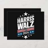 Harris Waltz 2024 Kamala Harris Tim Waltz 2024 Briefkaart (Voorkant / Achterkant)