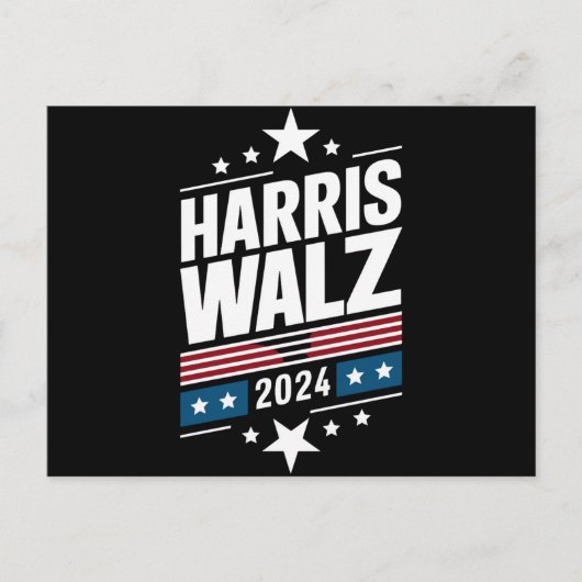 Harris Waltz 2024 Kamala Harris Tim Waltz 2024 Briefkaart (Voorkant)