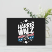 Harris Waltz 2024 Kamala Harris Tim Waltz 2024 Kaart (Staand voorkant)