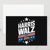 Harris Waltz 2024 Kamala Harris Tim Waltz 2024 Kaart (Voorkant / Achterkant)