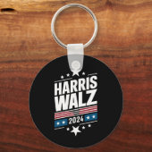 Harris Waltz 2024 Kamala Harris Tim Waltz 2024 Sleutelhanger (Voorkant)