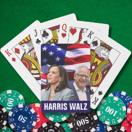 Harris Waltz 2024 - Kamala Harris Tim Waltz  Pokerkaarten