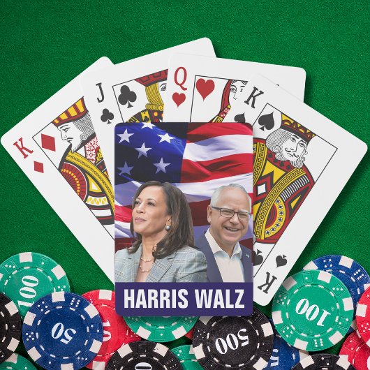 Harris Waltz 2024 - Kamala Harris Tim Waltz Pokerkaarten