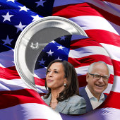 Harris Waltz 2024 - Kamala Harris Tim Waltz Ronde Button 5,7 Cm