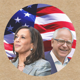 Harris Waltz 2024 - Kamala Harris Tim Waltz Ronde Sticker