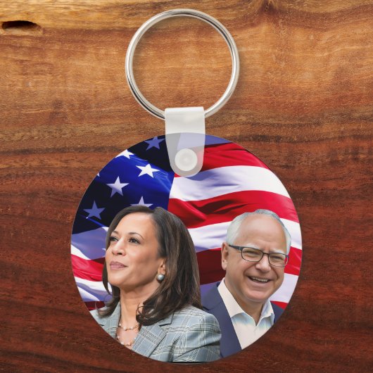 Harris Waltz 2024 - Kamala Harris Tim Waltz Sleutelhanger (Voorkant)